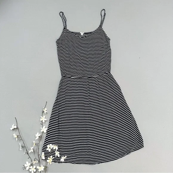 J. CREW navy white striped tank dress, S. - Picture 2 of 9